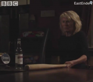 Shirley gets angry in EastEnders