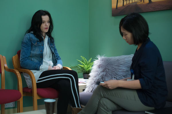 Hayley in hospital in EastEnders 