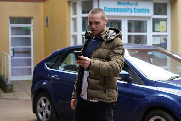 Keanu isn't happy in EastEnders 