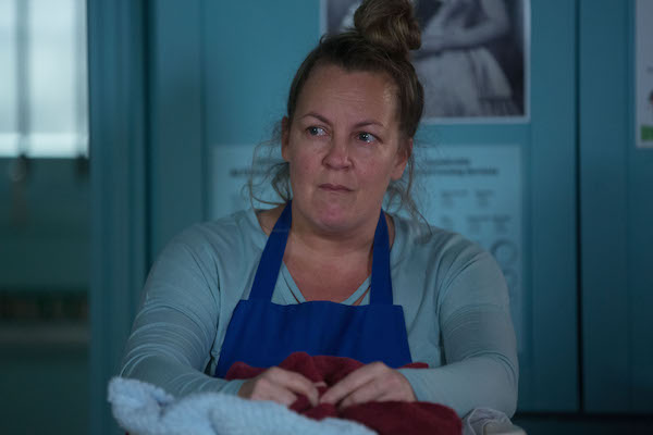 Karen is worried about Keanu in EastEnders 
