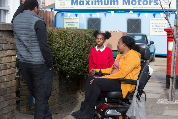 Bailey, Mitch and Dinah in EastEnders 