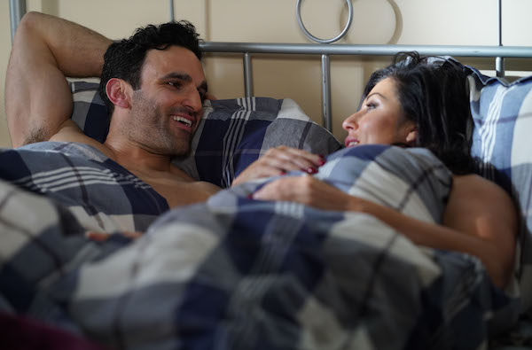 Kat and Kush kiss in EastEnders 