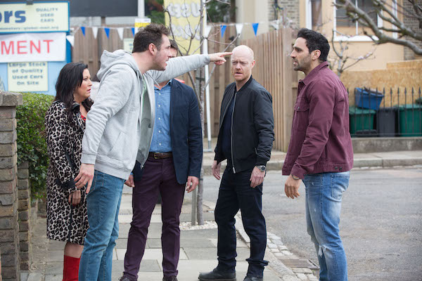 Martin comes to blows with Kush in EastEnders 