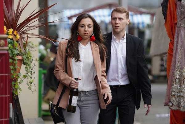 Jay and Ruby fight in EastEnders 