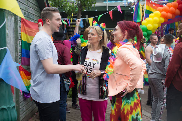 Callum, Kathy and Whitney in EastEnders 