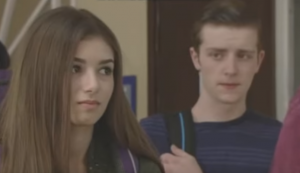 Liam left with girlfriend Cindy in 2015 EastEnders 