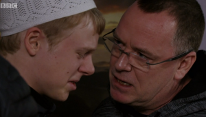 Ian said some cruel words to his son before throwing him out of the house EastEnders 