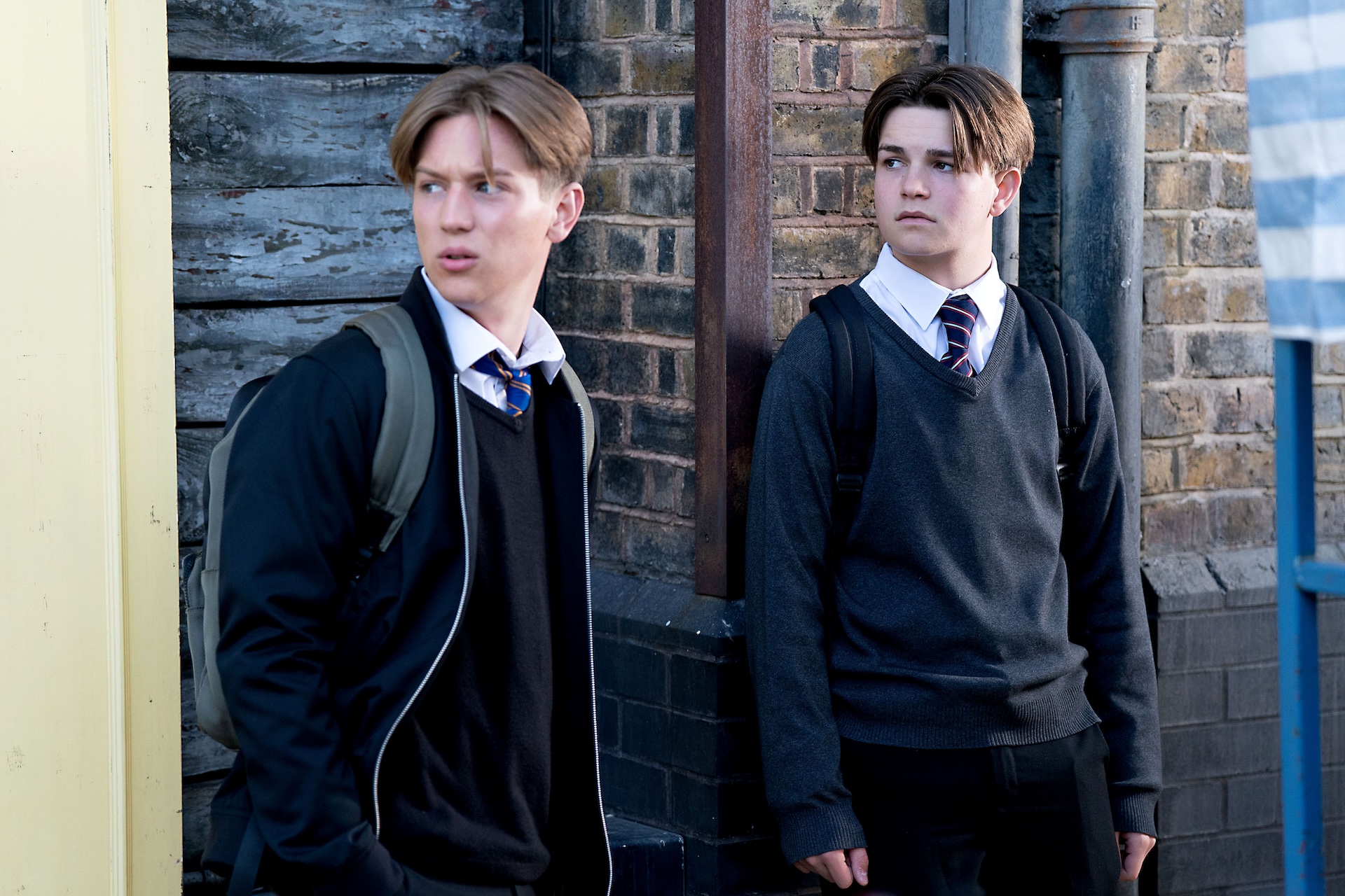 Joel and Tommy look suspicious on EastEnders