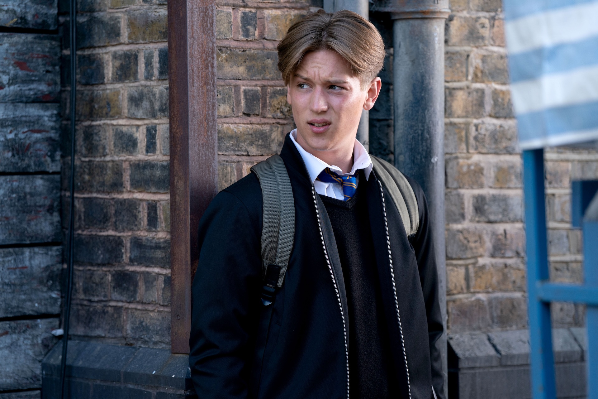 Joel looks obnoxious on EastEnders