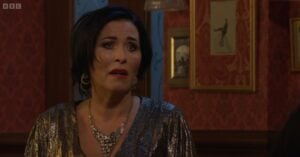 Kat looks pained on EastEnders tonight