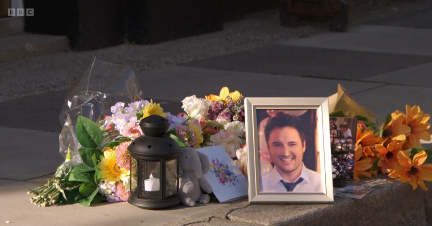 A floral tribute to Martin on EastEnders