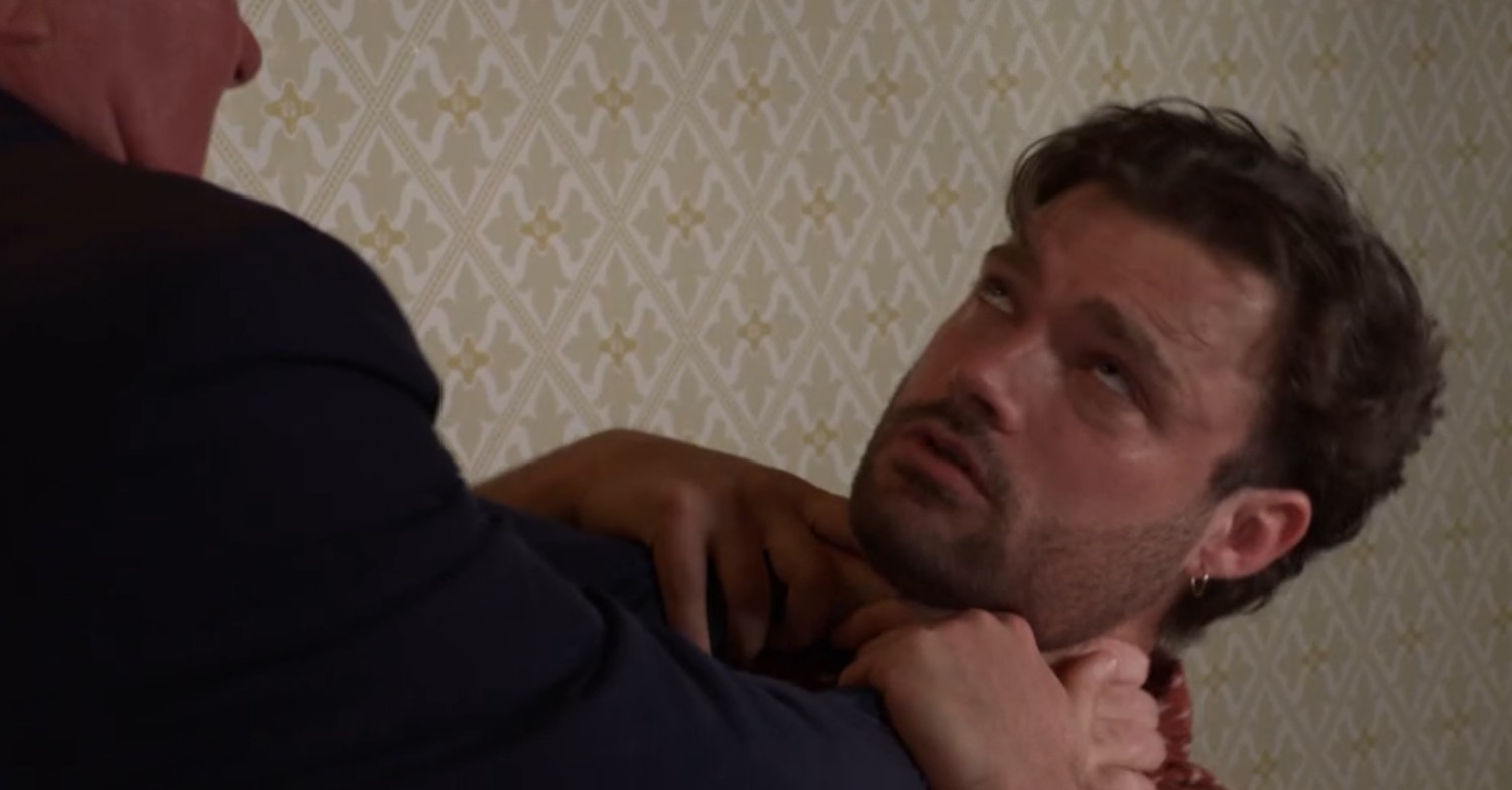 Phil strangles Johnny on EastEnders