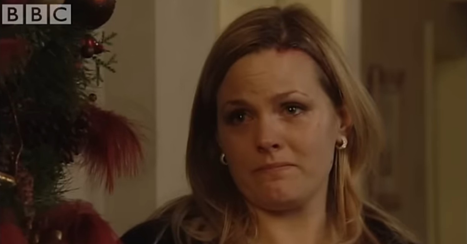 Tanya crying on EastEnders