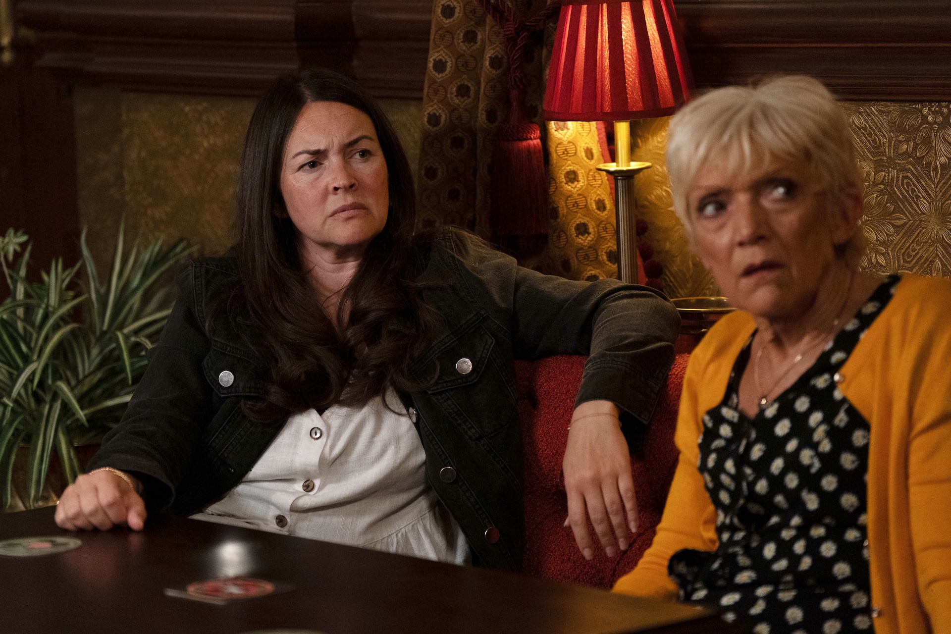 Stacey and Jean look shocked in The Vic