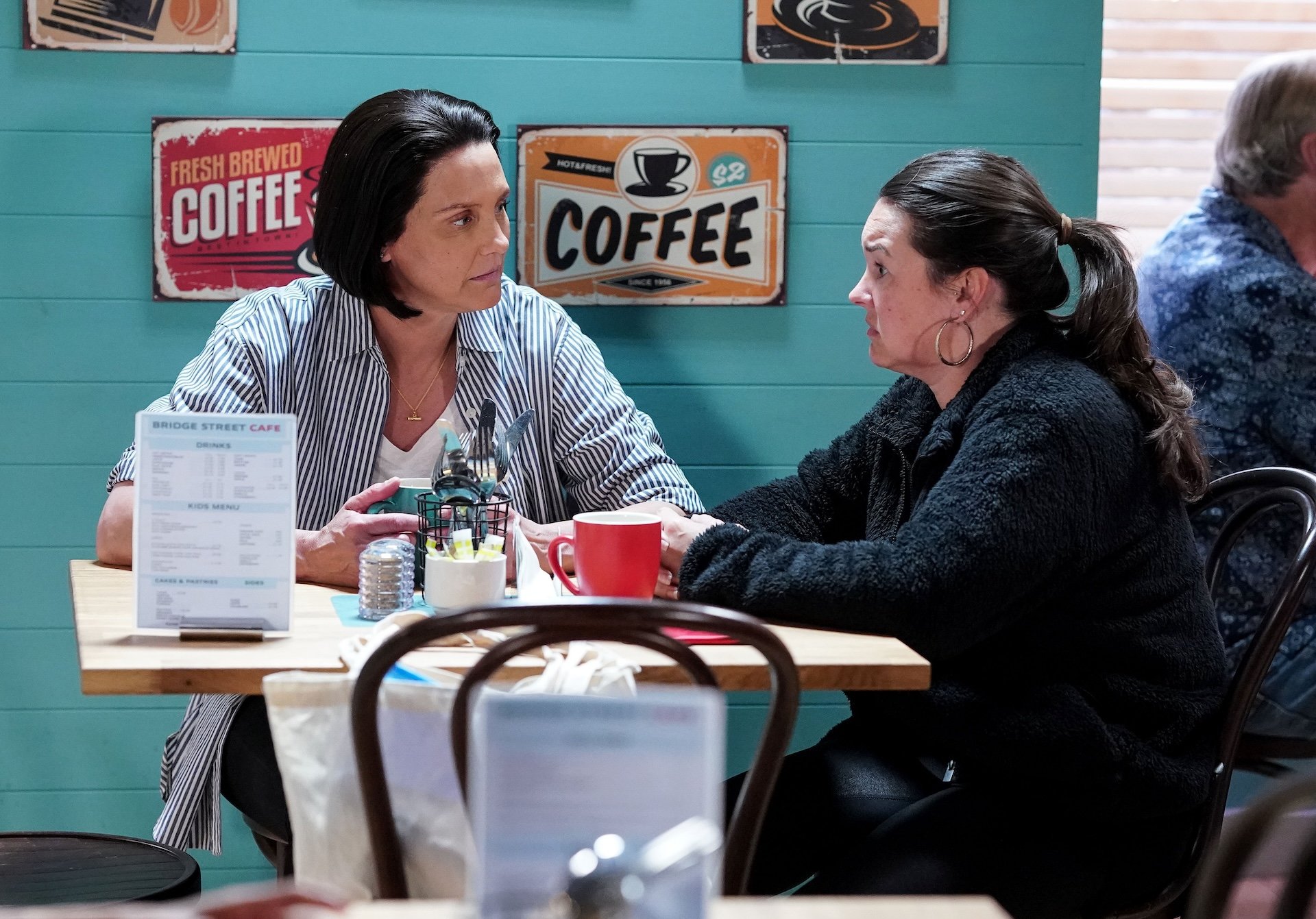 Eve and Stacey talk on EastEnders