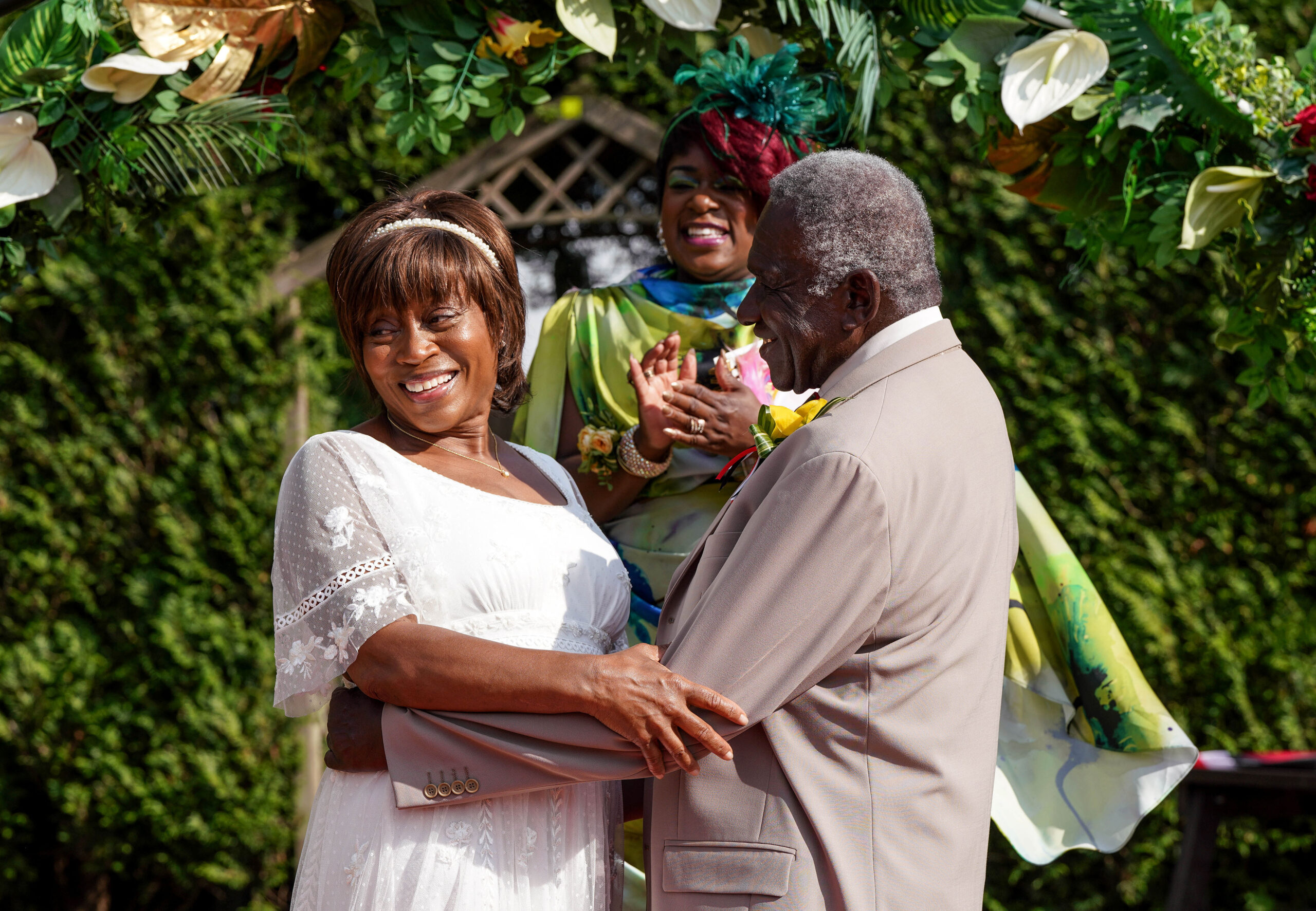 Patrick and Yolande at the altar