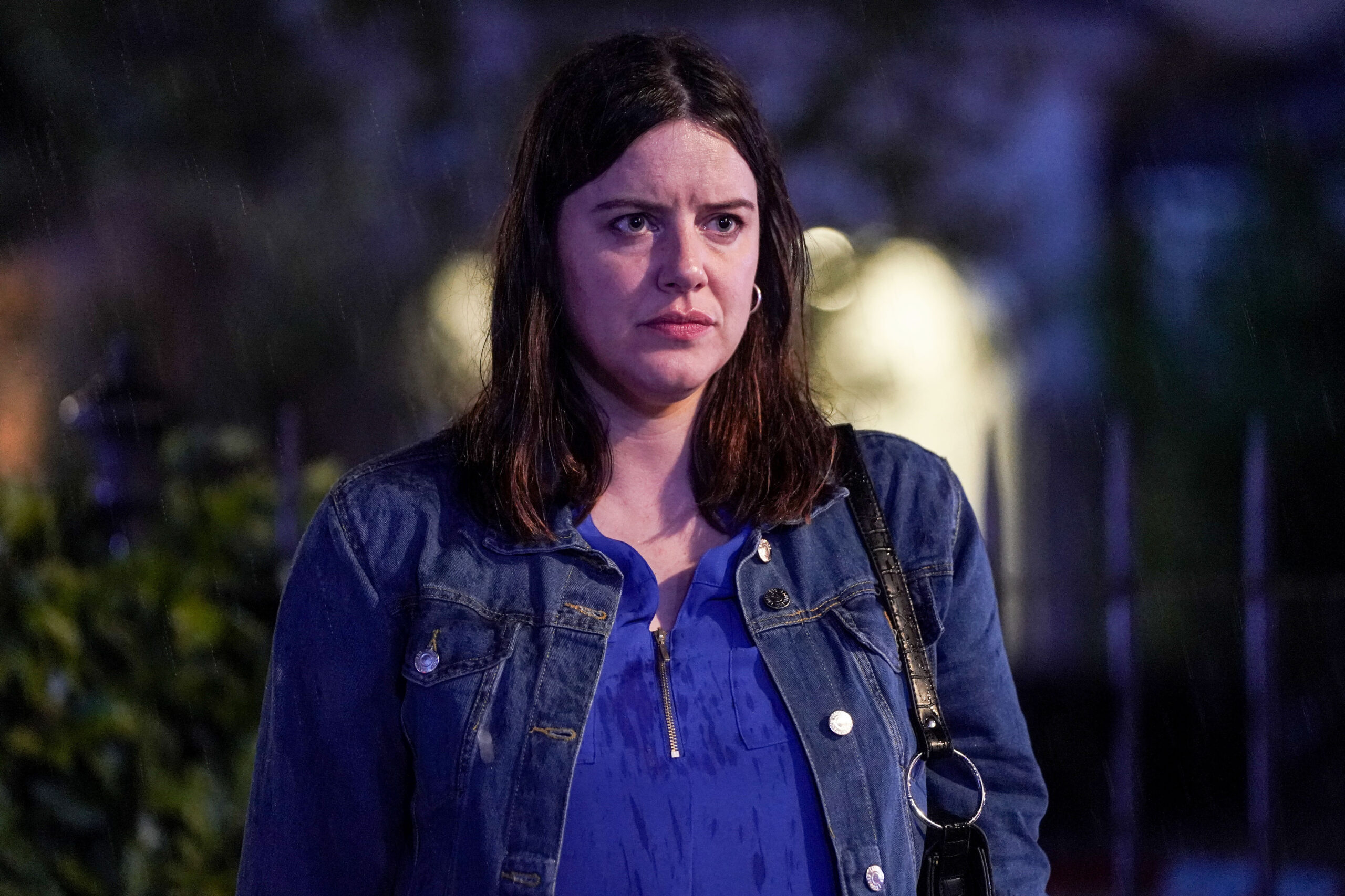 Zoe looks serious on EastEnders