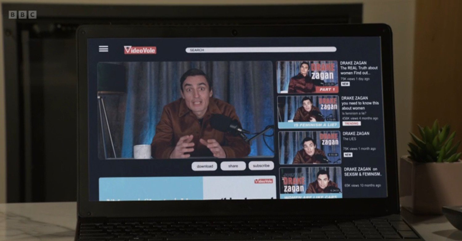 Drake Zagan in a video on Joel's laptop 