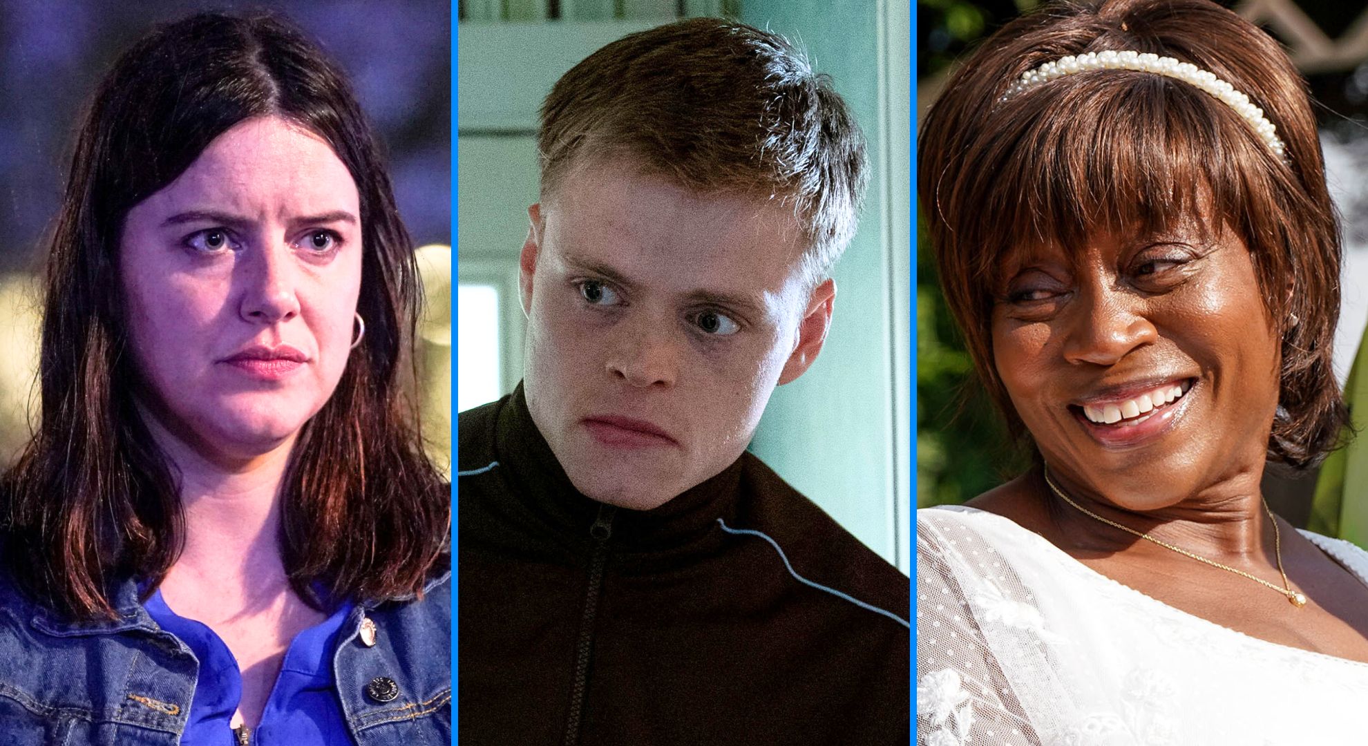 Zoe returns, Oscar finds the gun, and someone is shot on Patrick and Yolande's wedding day