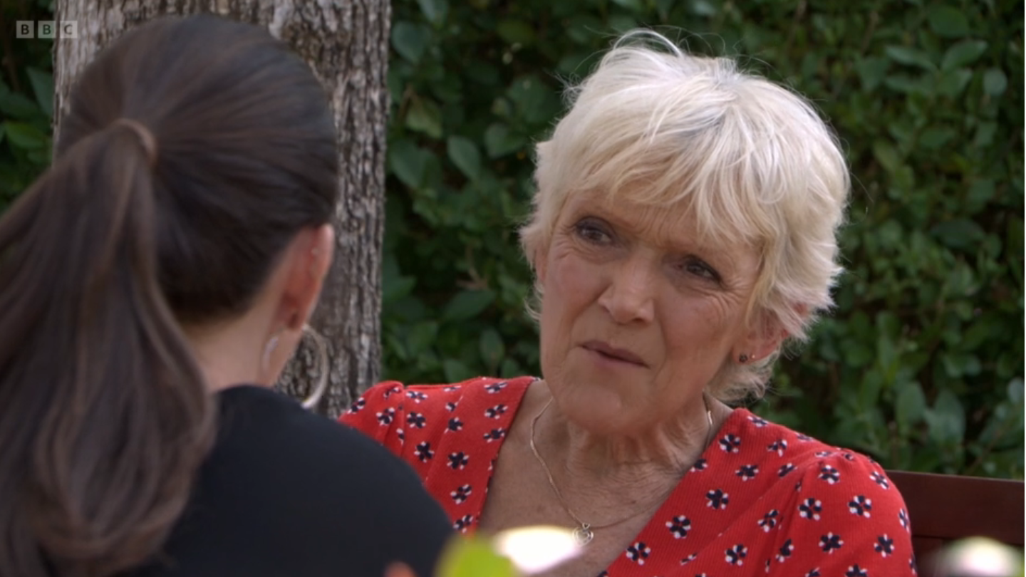Jean looks confused on EastEnders