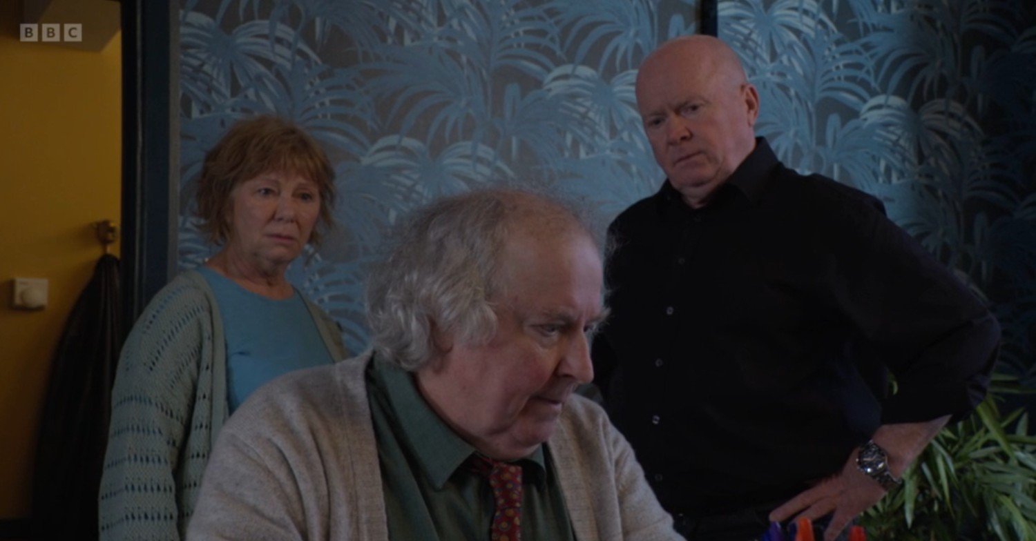 A concerned Phil and Julie look at Nigel