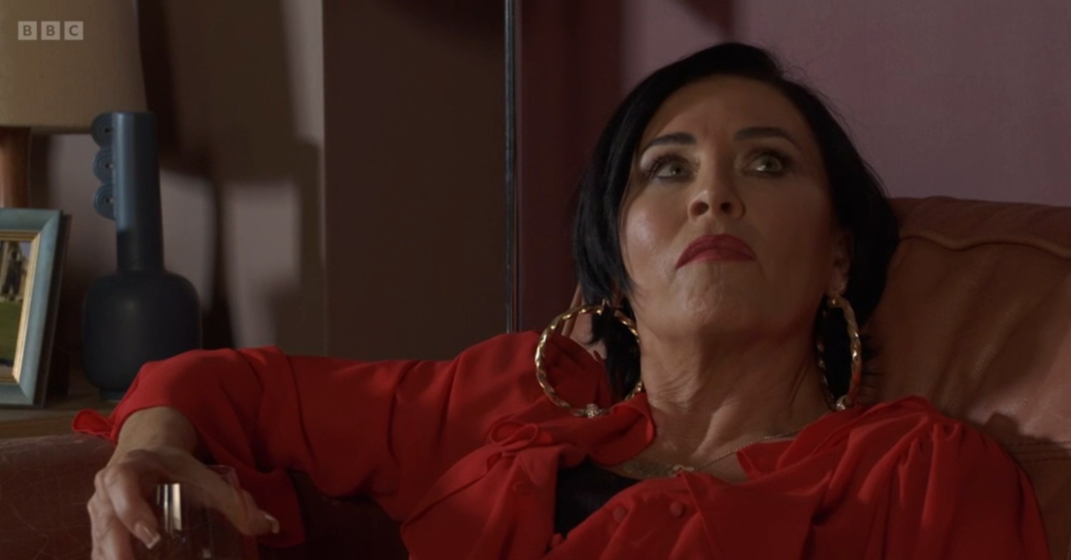 Kat looks shocked on EastEnders