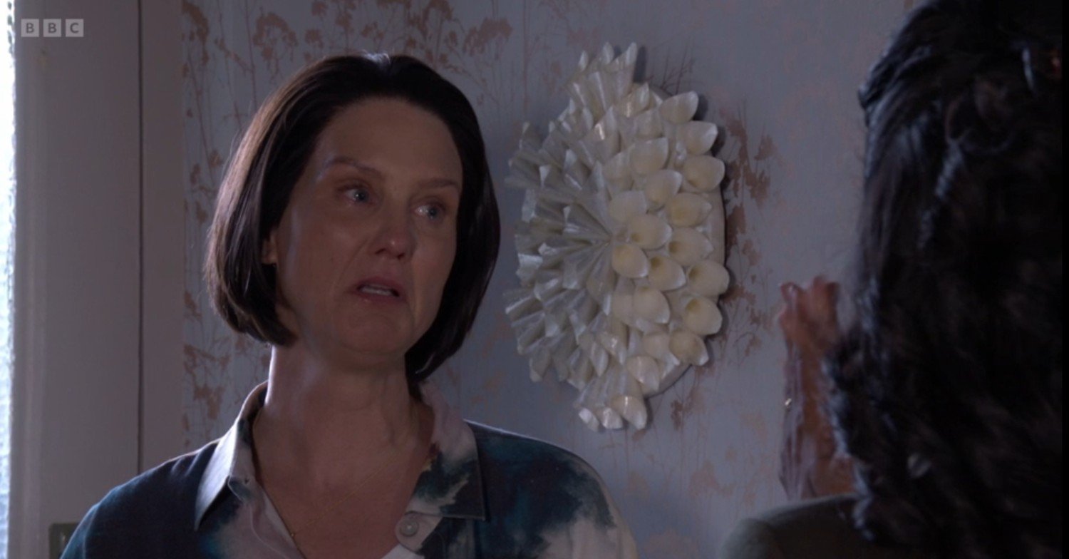 Eve crying on EastEnders tonight