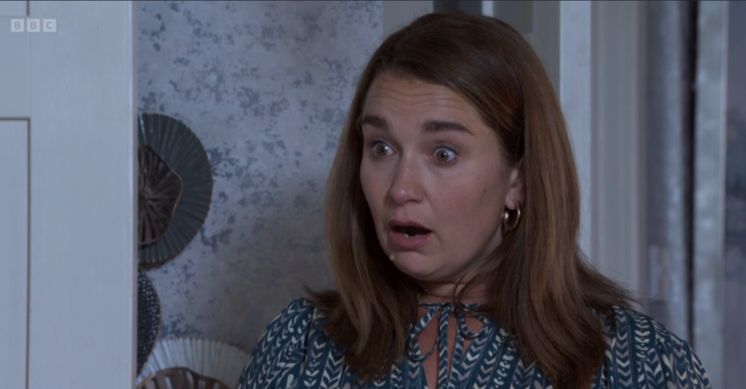 Vicki looks shocked on EastEnders