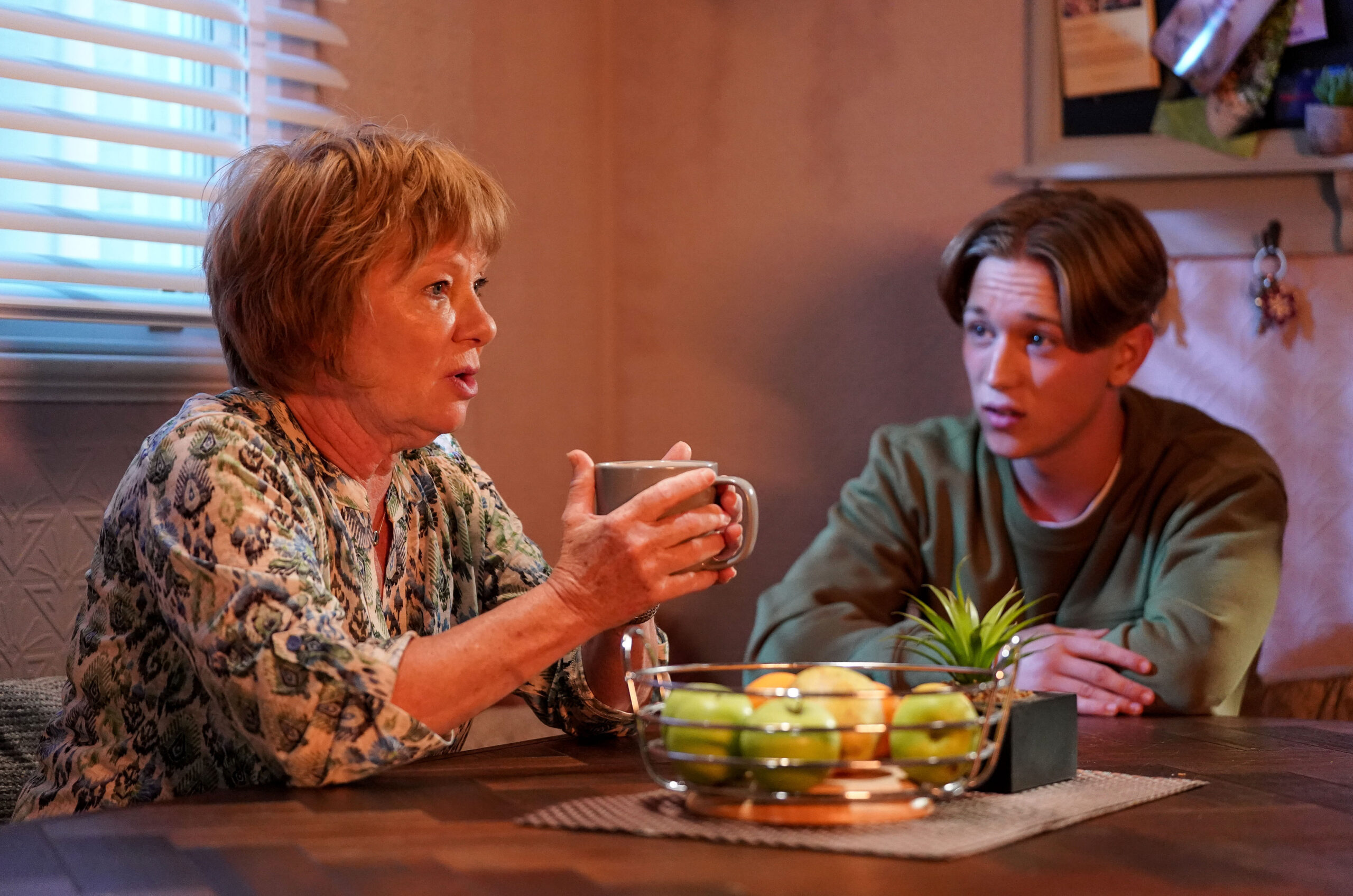 Julie and Joel talk on EastEnders