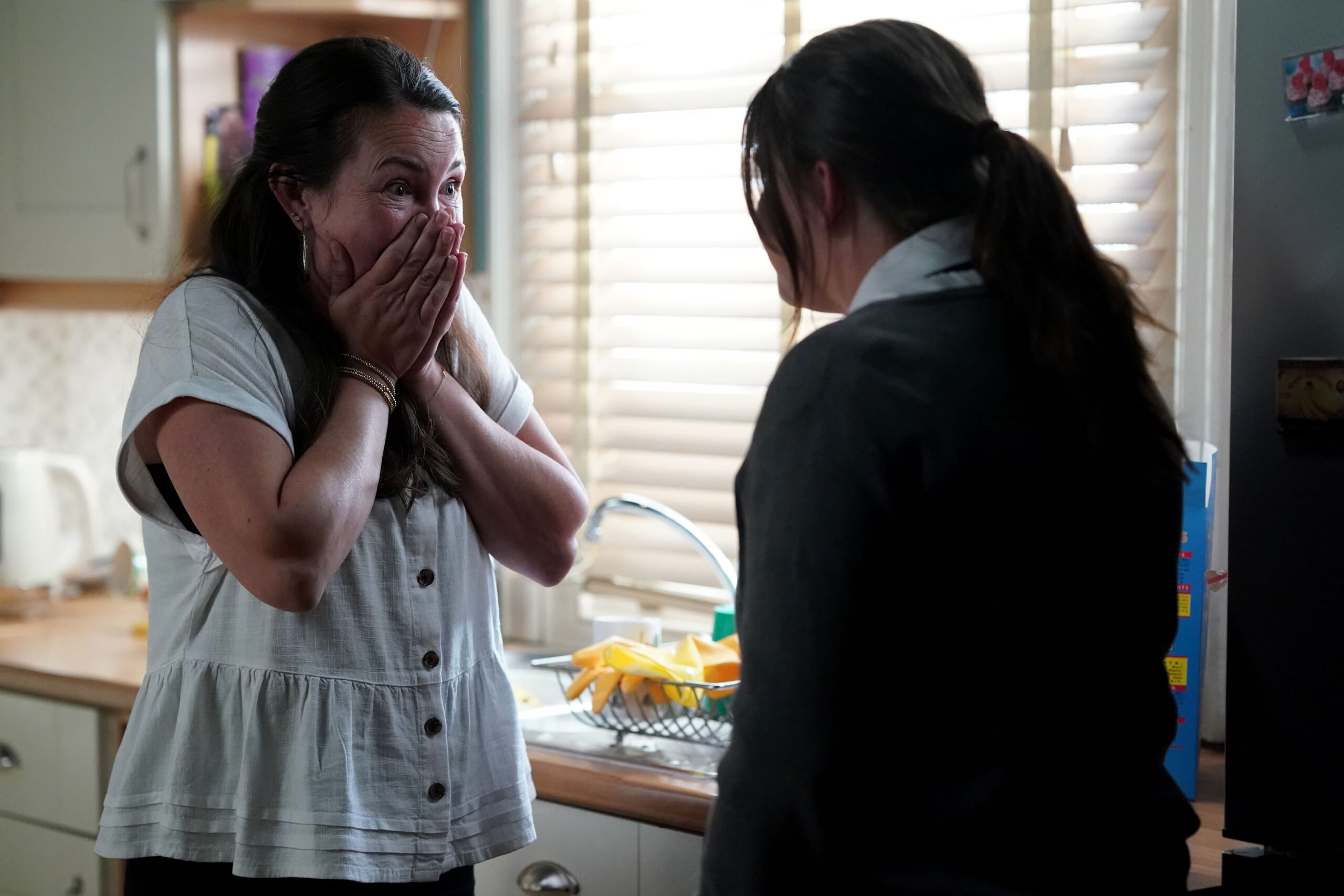 Stacey and Lily are excited in EastEnders