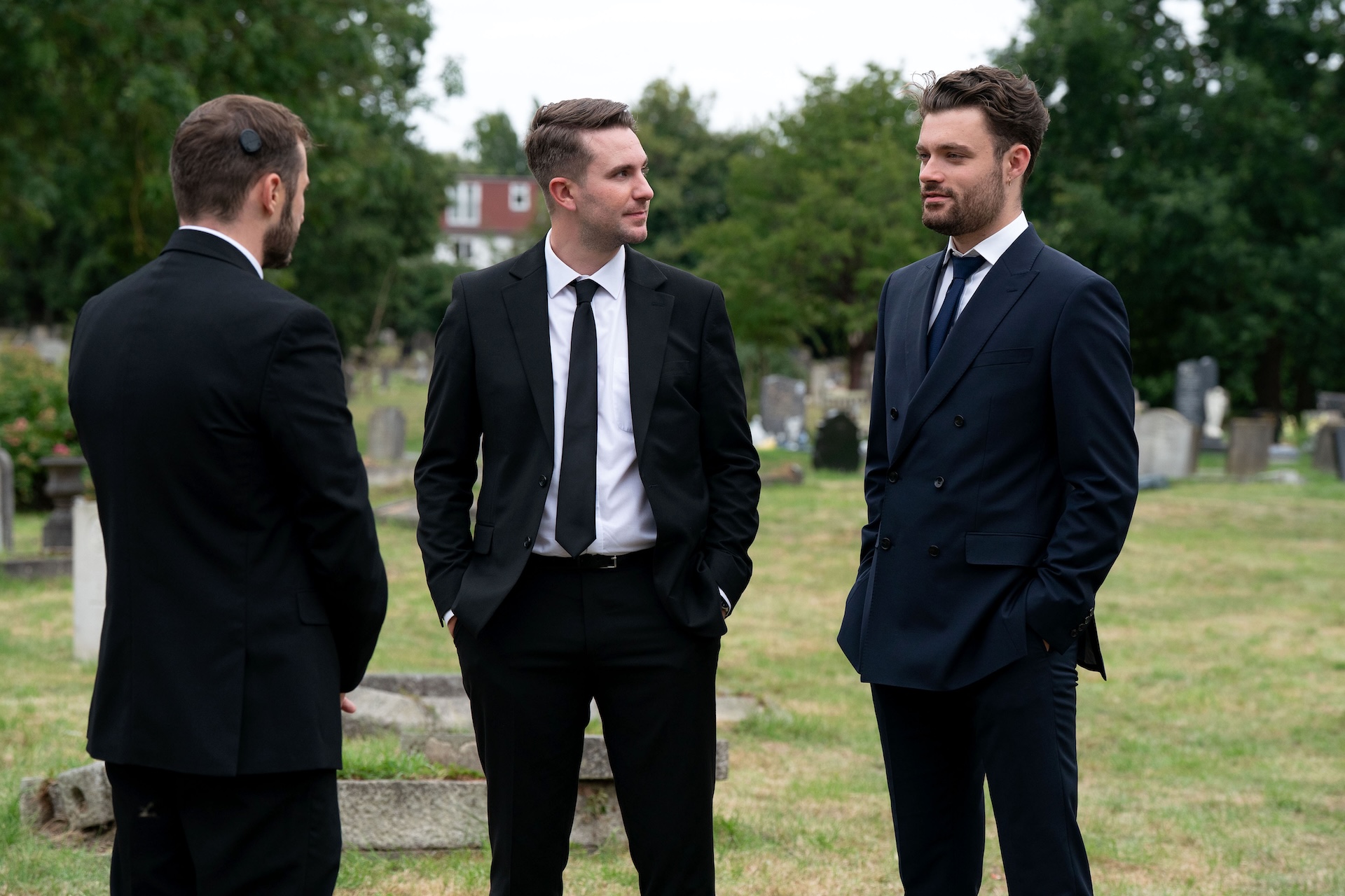 Callum stands between Johnny and Ben