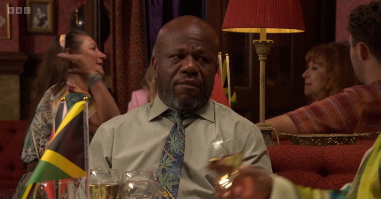 Howie looks nervous on EastEnders tonight