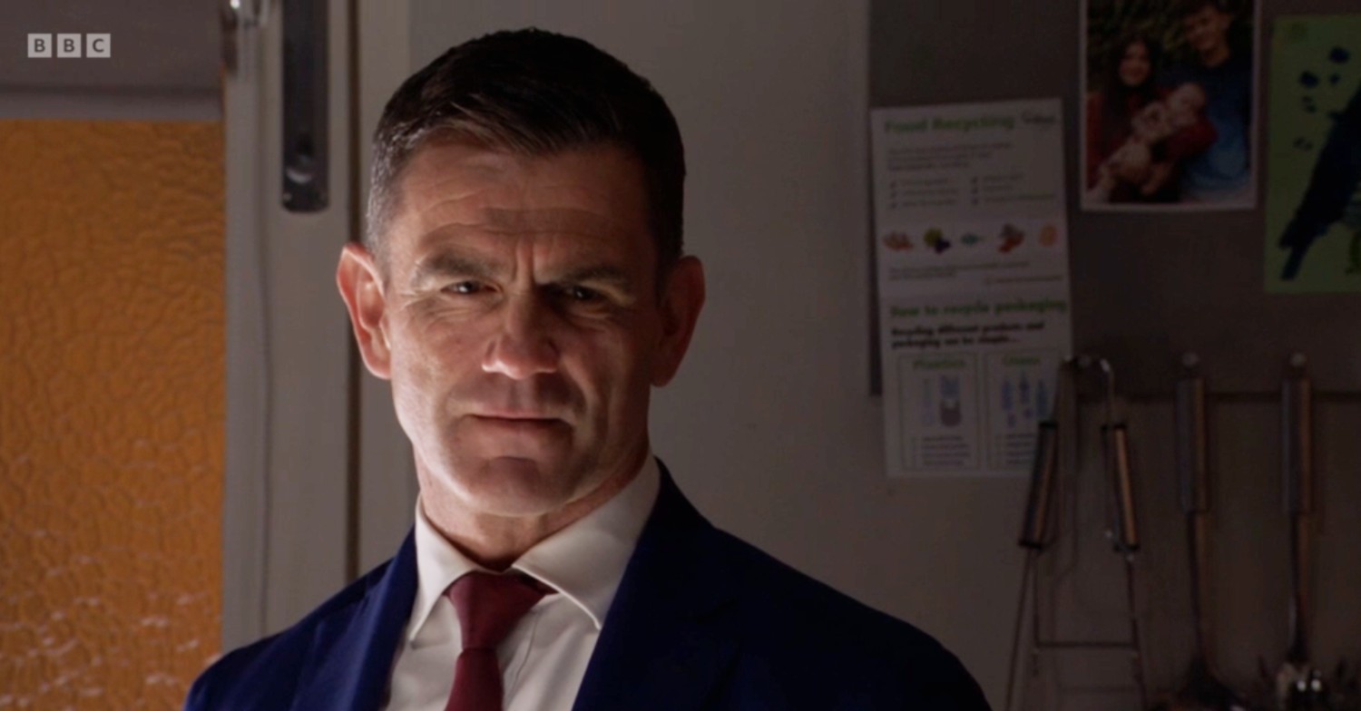 Jack looking smug on EastEnders tonight