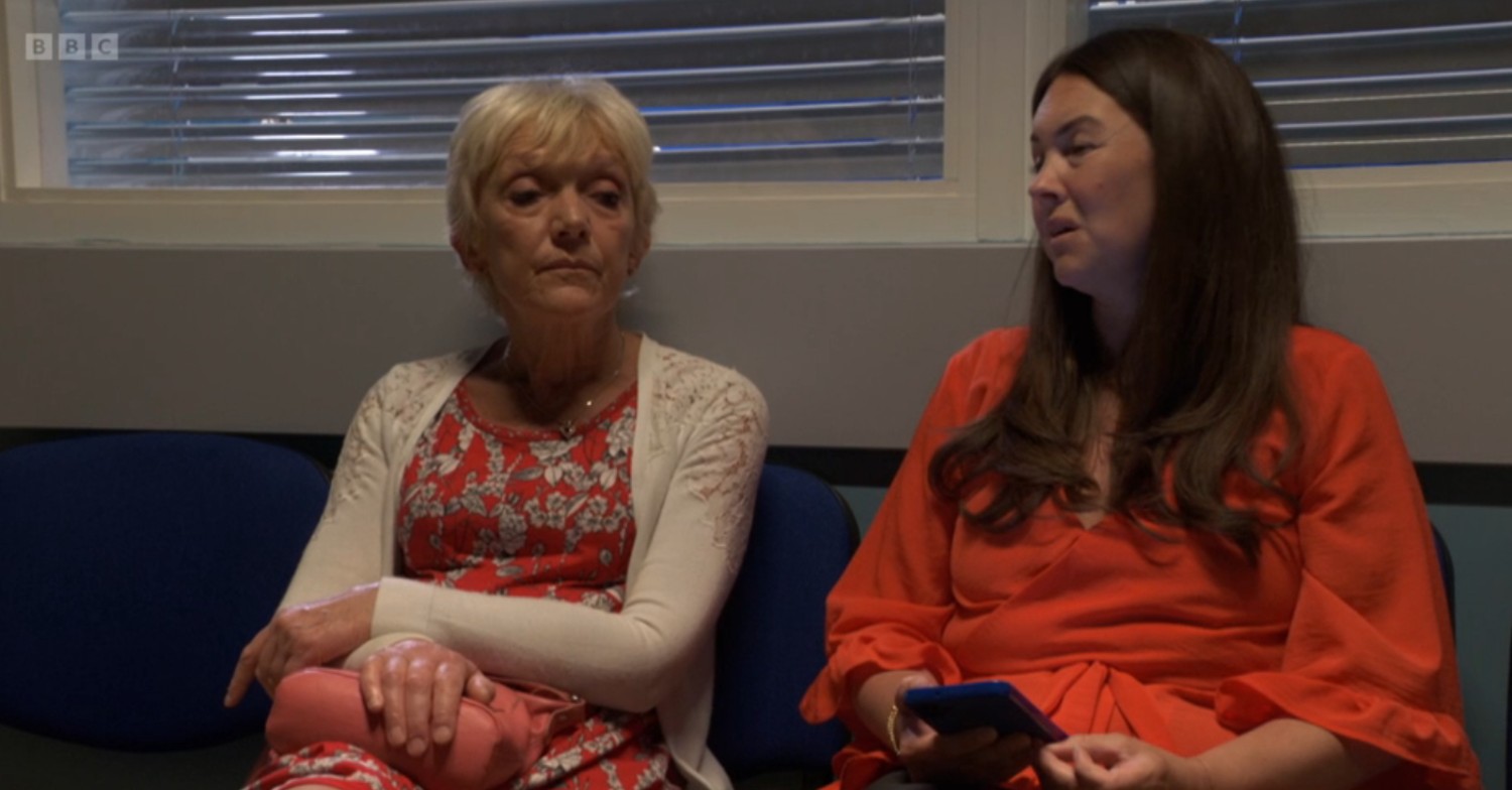 Jean and Stacey in the hospital on EastEnders