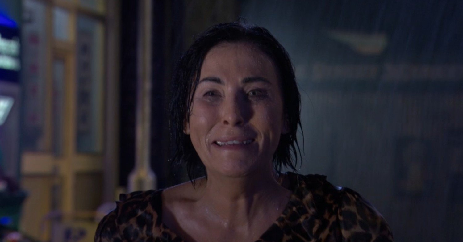 Kat crying in the rain