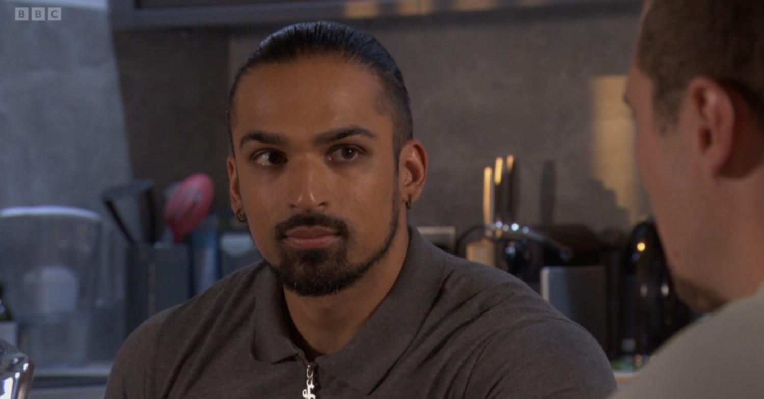 Ravi talks to Harry on EastEnders