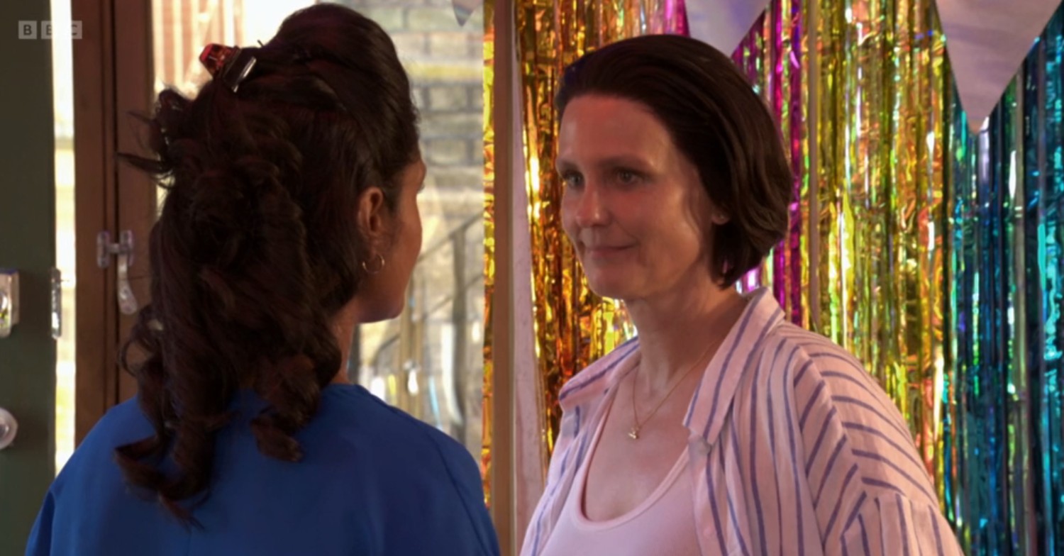 Eve and Suki talk in The Albert