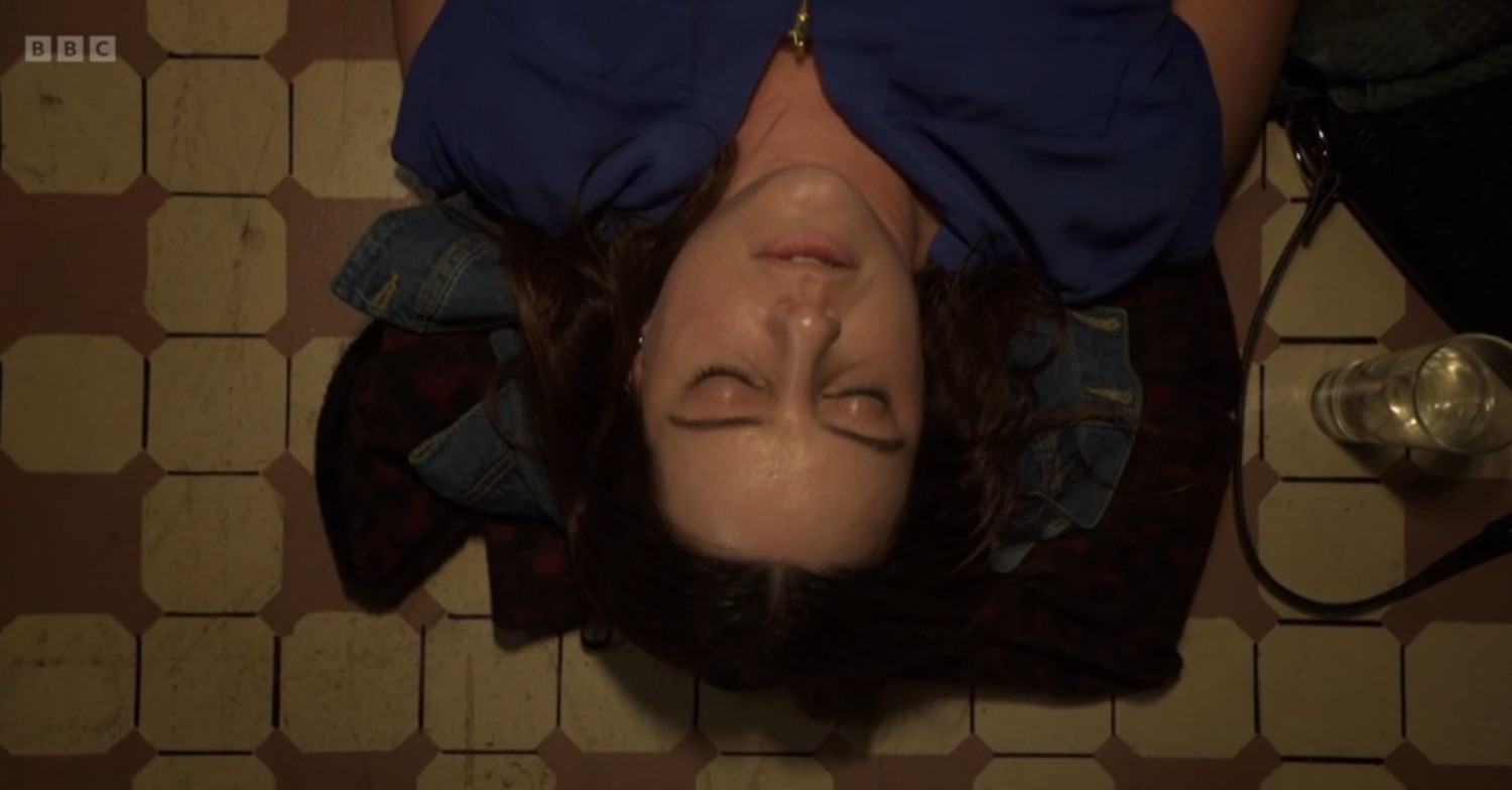 Zoe bleeding out on The Vic floor