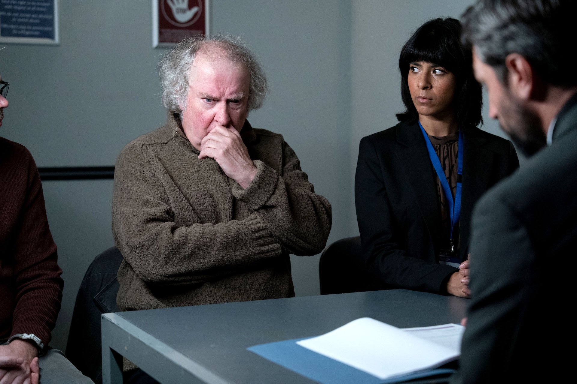 Nigel talks to the police on EastEnders