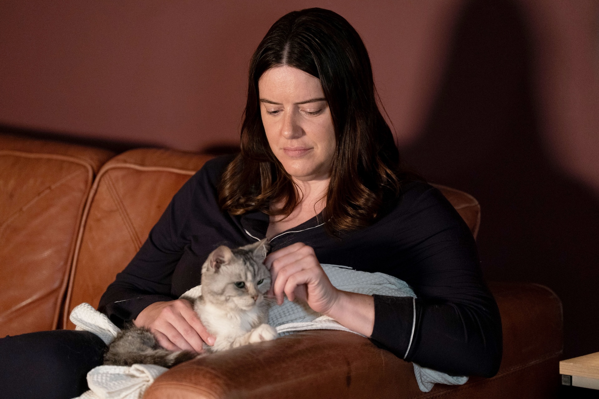 Zoe with her new kitty on EastEnders
