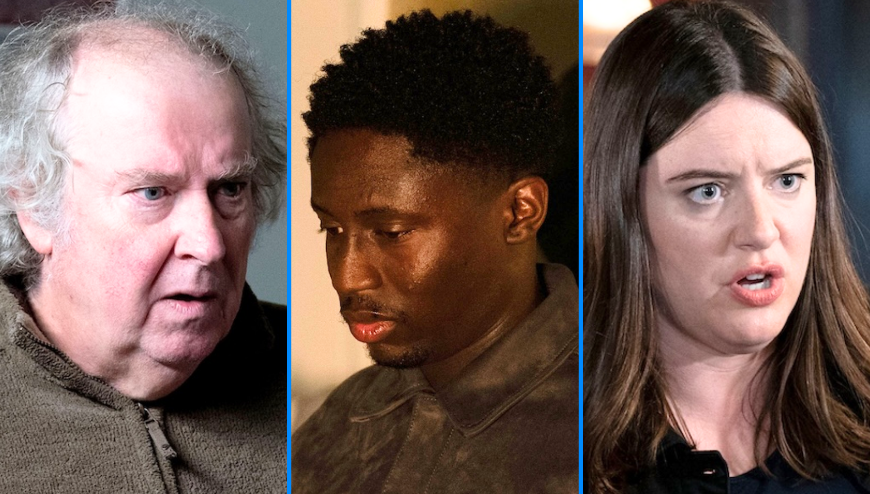 Nigel's car crash terror, evil Okie threatens Harry, and Zoe steals from The Vic