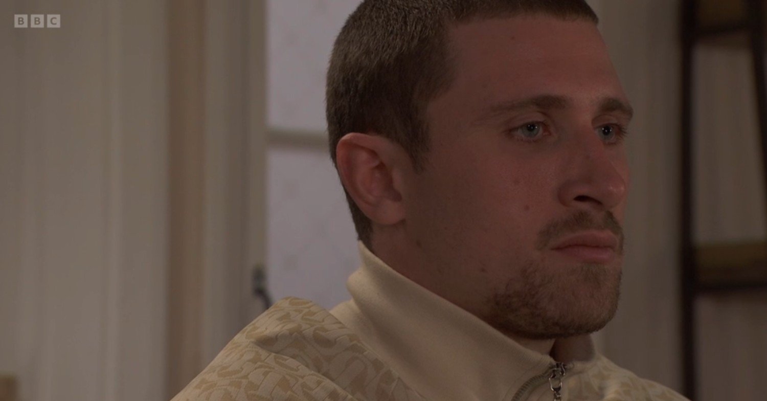 Harry looks terrified on EastEnders