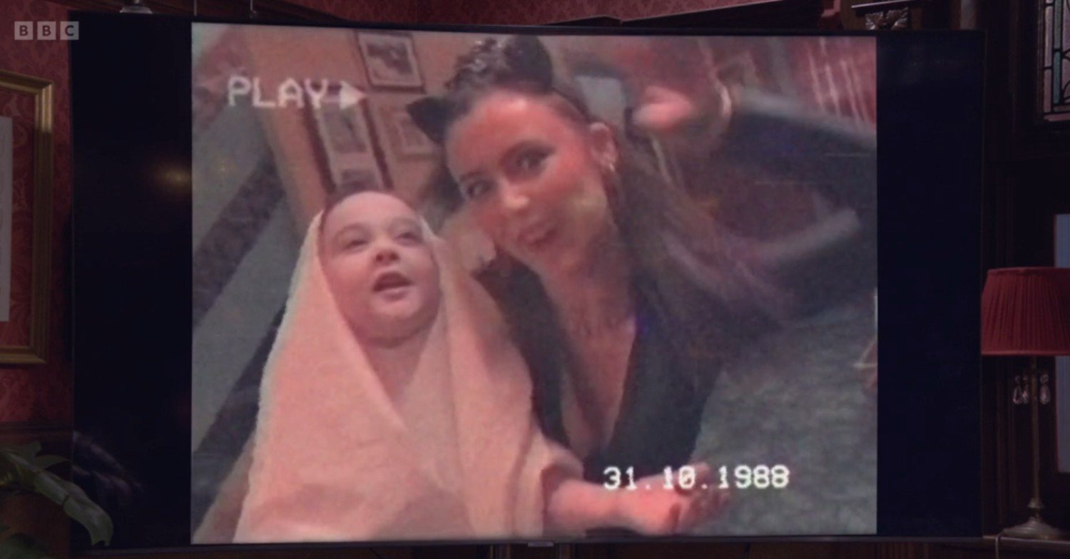 Young Zoe and Kat in video footage from 1988