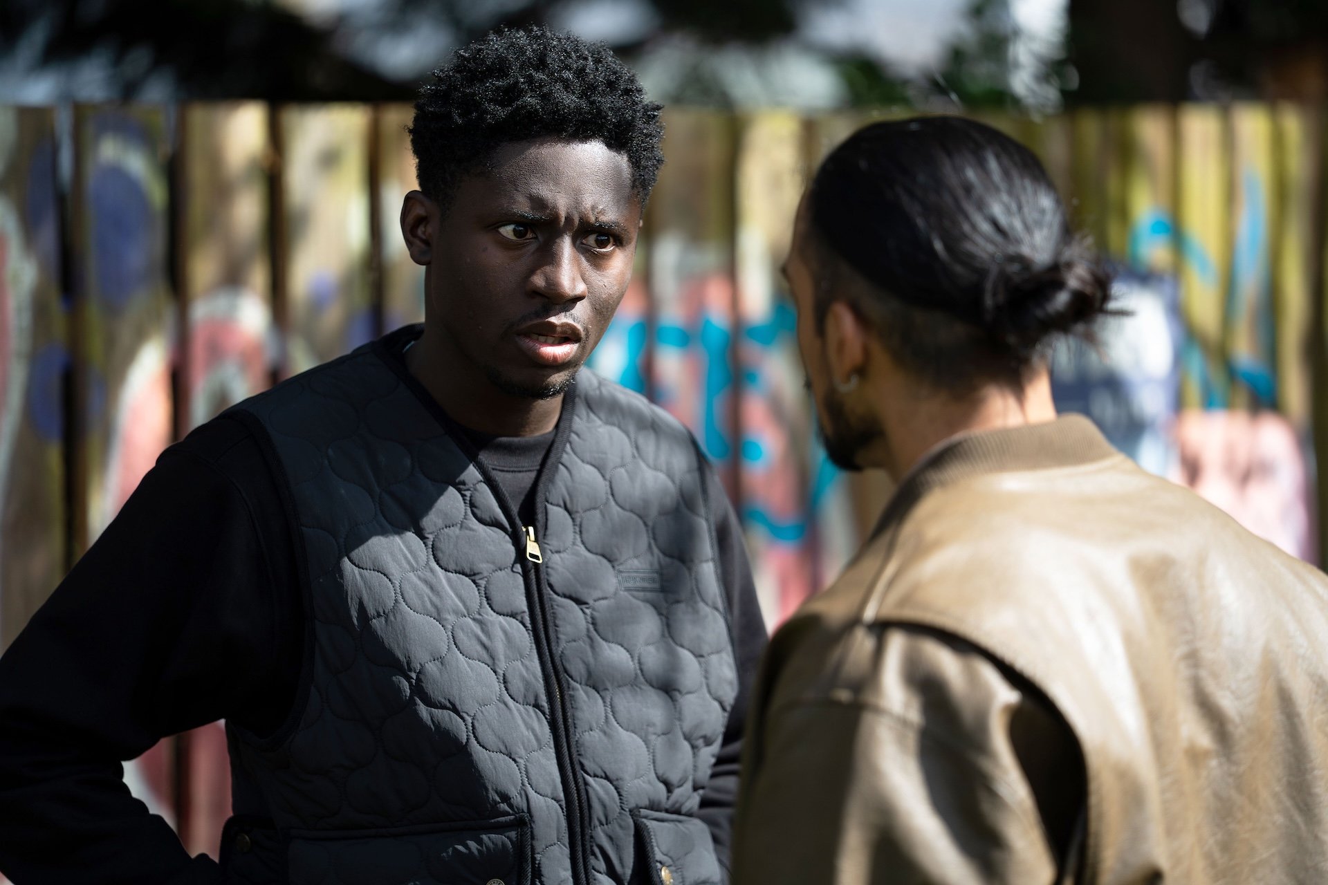 Okie confronts Ravi in EastEnders