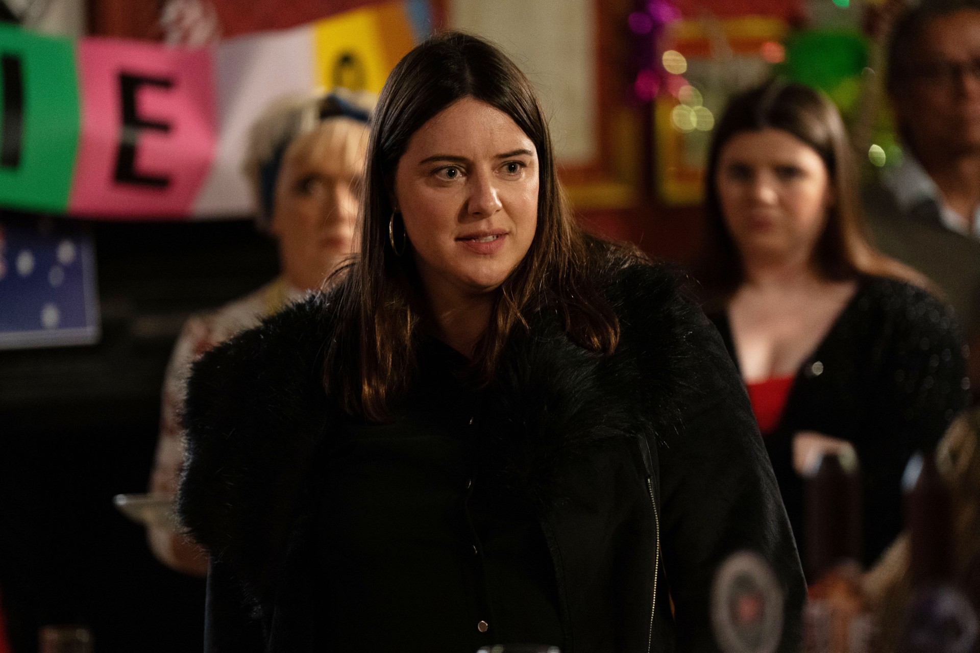 Zoe looks stressed in EastEnders