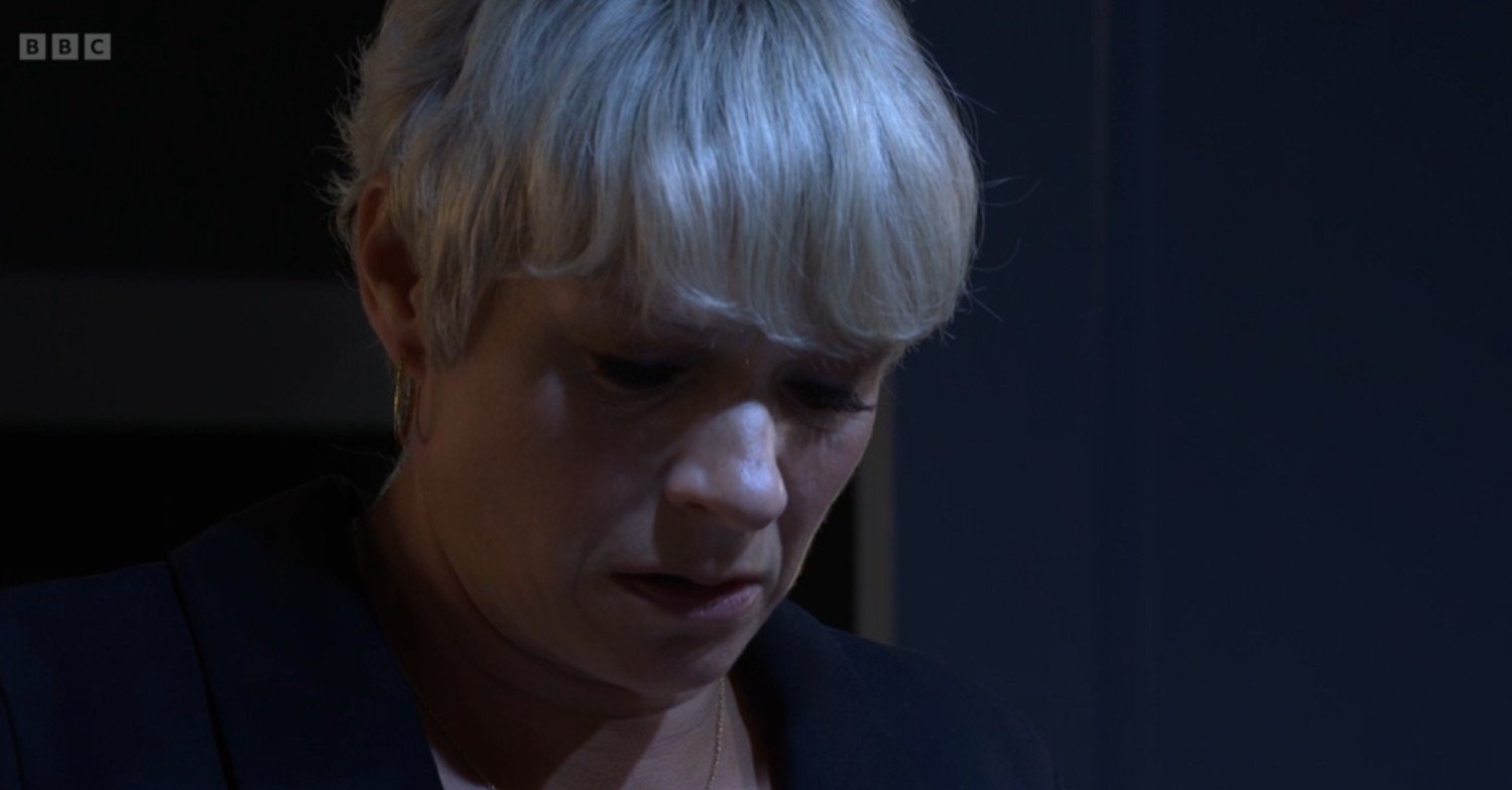 Nicola looks upset on EastEnders