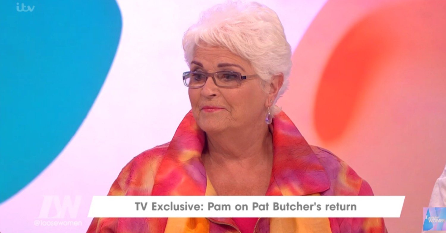Pam St Clement talking on Loose Women