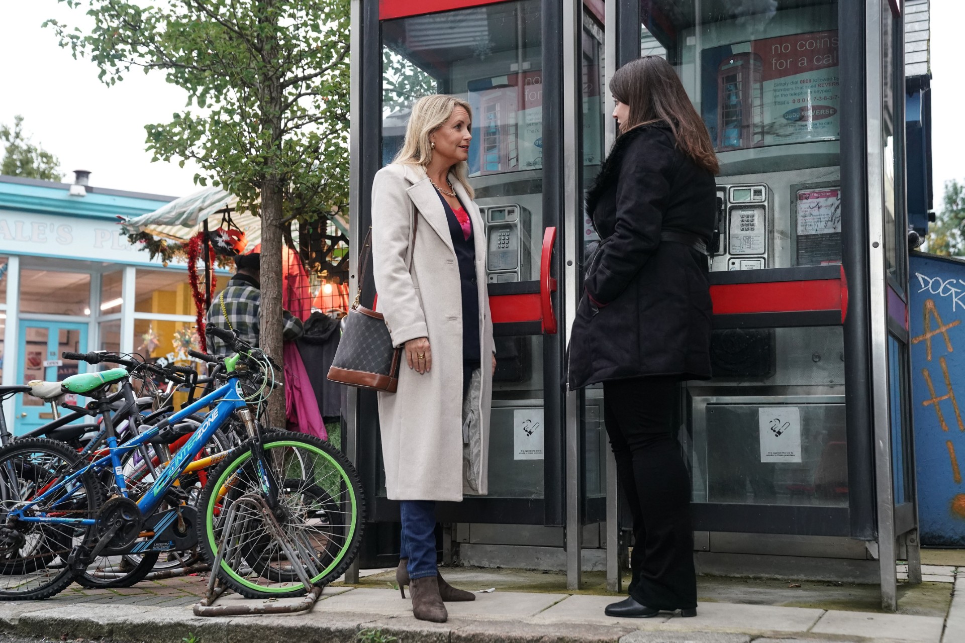 Sam and Zoe share a tense conversation on EastEnders