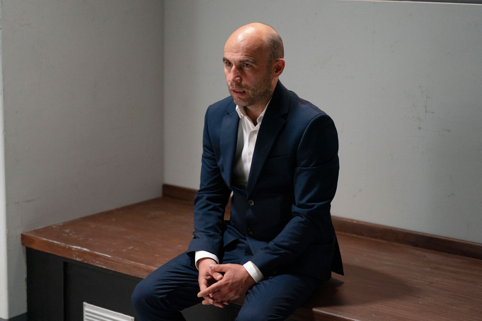 Teddy looks sad as he sits in his cell