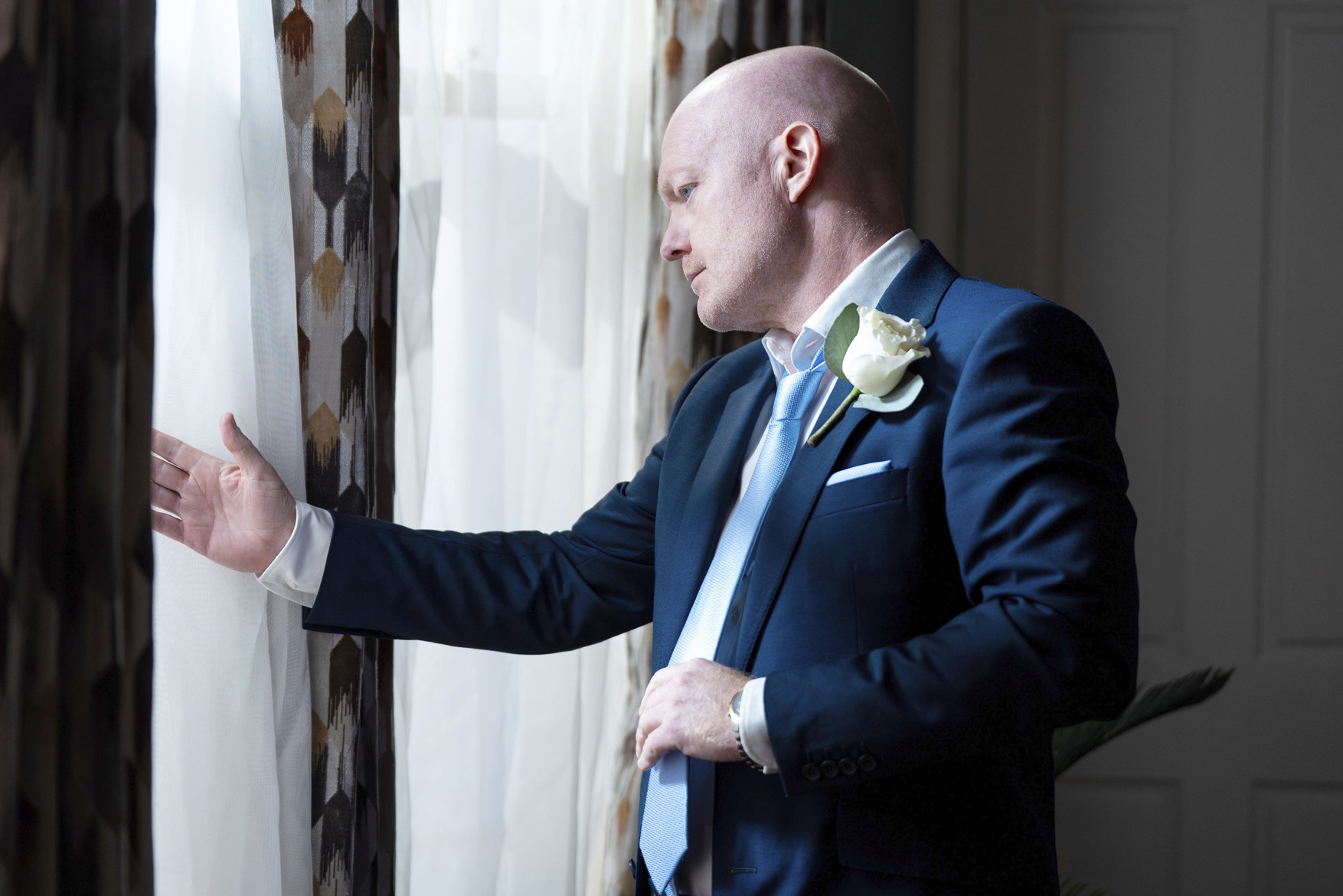 EastEnders flashforward: Max looks out over the Square on his wedding day